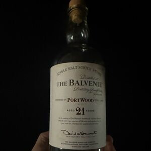 The Balvenie 21 Year Old Single Malt Scotch Whisky.           EMPTY BOTTLE Rare